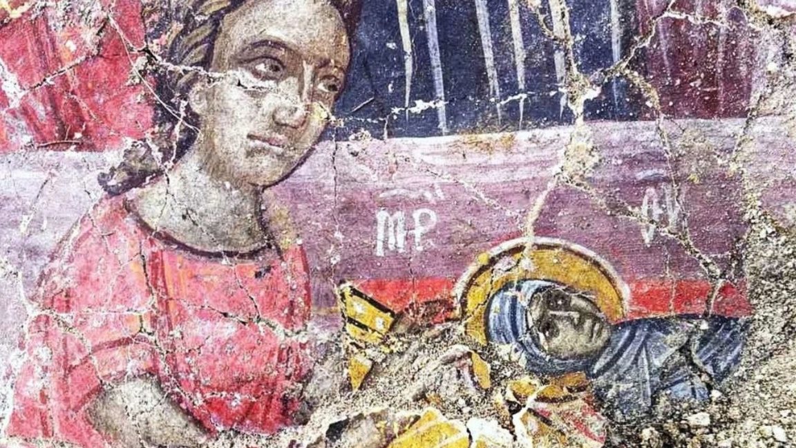 Unique medieval mural discovered in church in Melnik