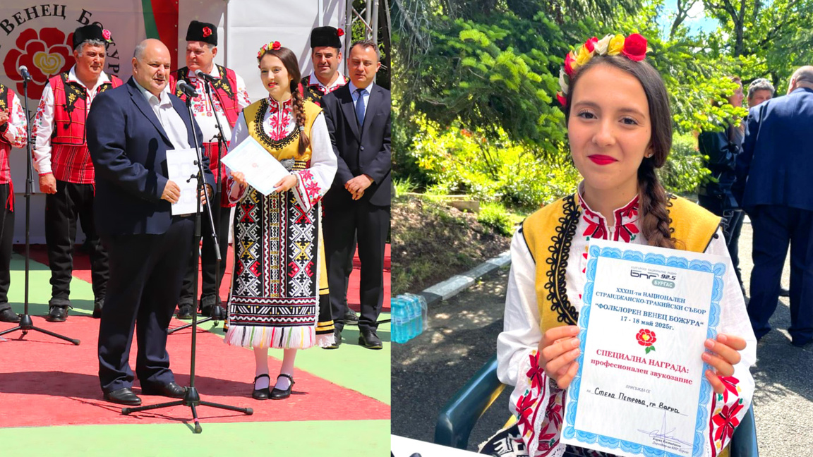 Стела Петрова реализира професионален запис в БНР Бургас след приза "Божура"