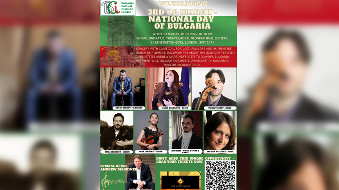 Festive concert for Bulgaria’s national holiday to take place in London