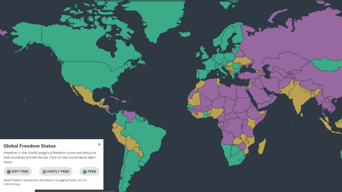 Empeora la clasificación de Bulgaria entre los países libres del mundo