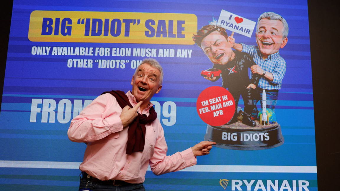 Майкъл О’Лиъри, който промотира последната разпродажба на Ryanair