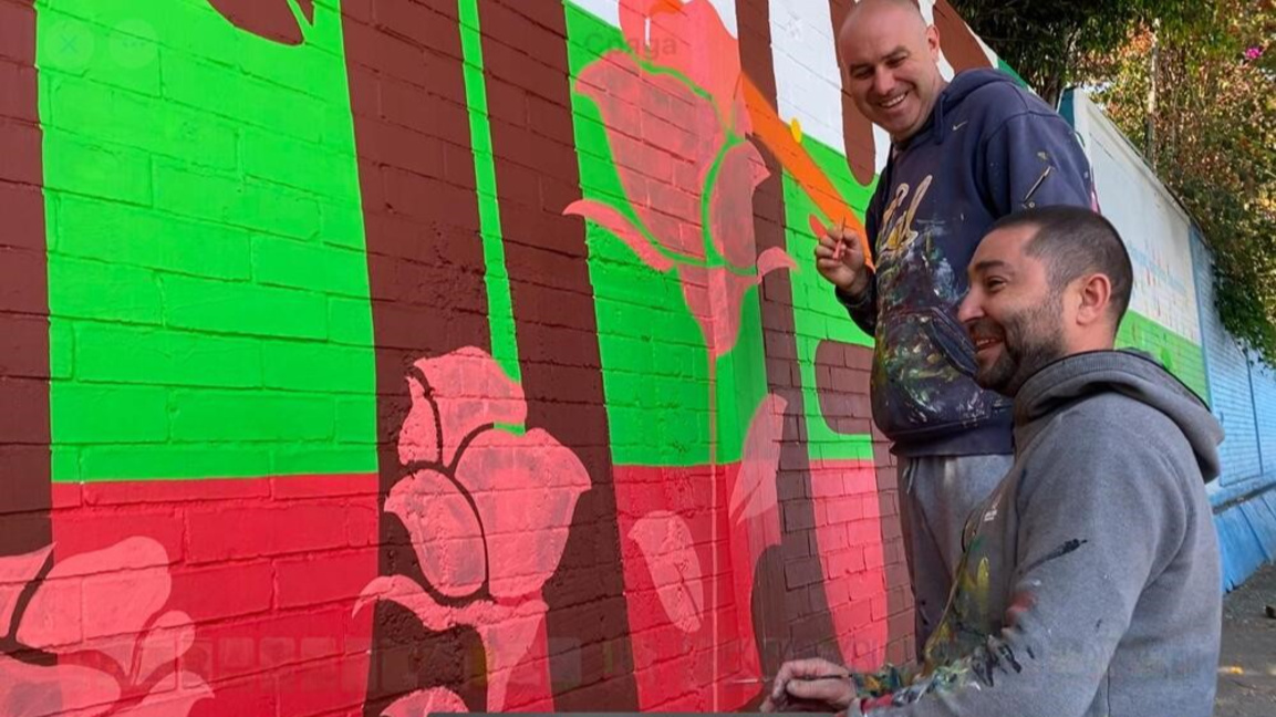 Artiști bulgari au decorat cu graffiti o școală din Mexic