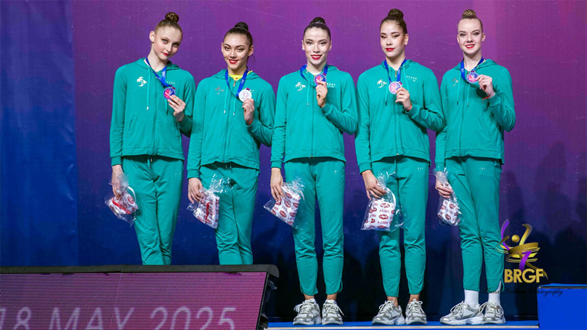 Bulgaria's rhythmic gymnastics ensemble wins gold and silver at the 2025 RG European Cup in Burgas