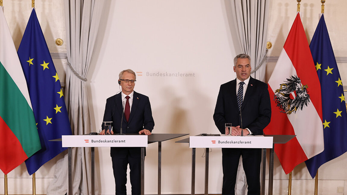 Nikolaj Denkow und Karl Nehammer