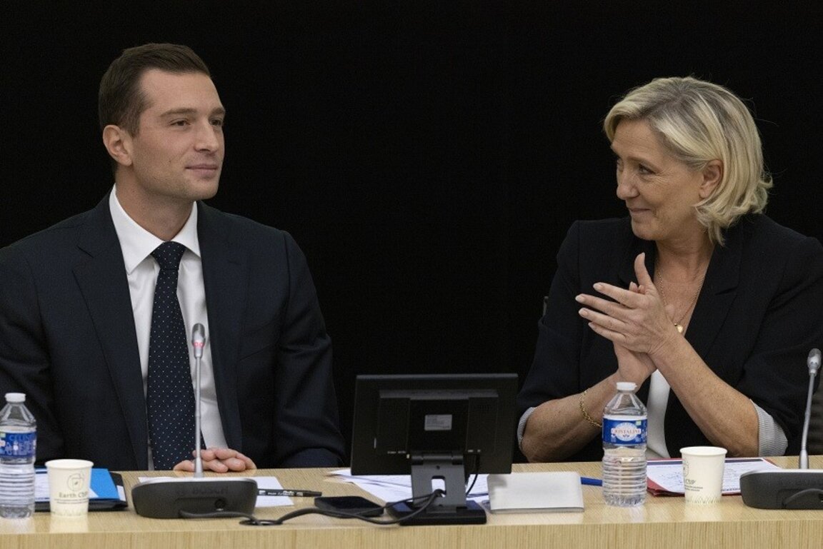 Жордан Бардела и Марин льо Пен