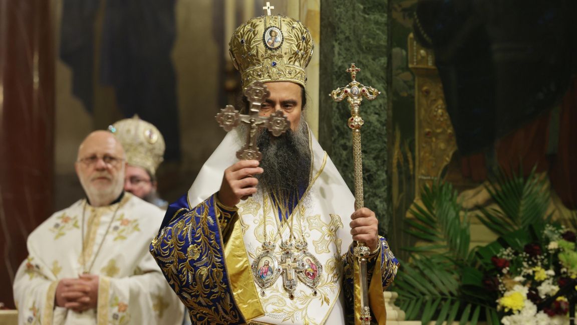 патриарх Даннил в катедралата "Свети Александър Невски"