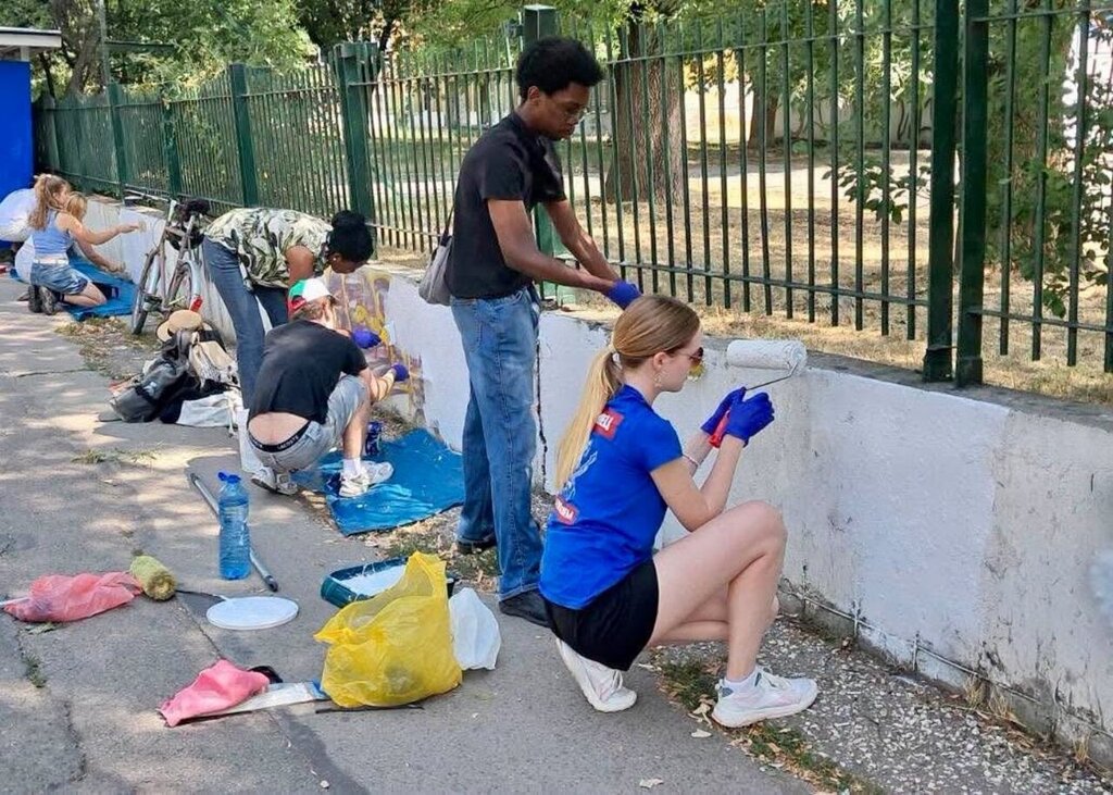 Të rinj vullnetarë të huaj i shtuan ngjyrat e solidaritetit kryeqytetit tonë