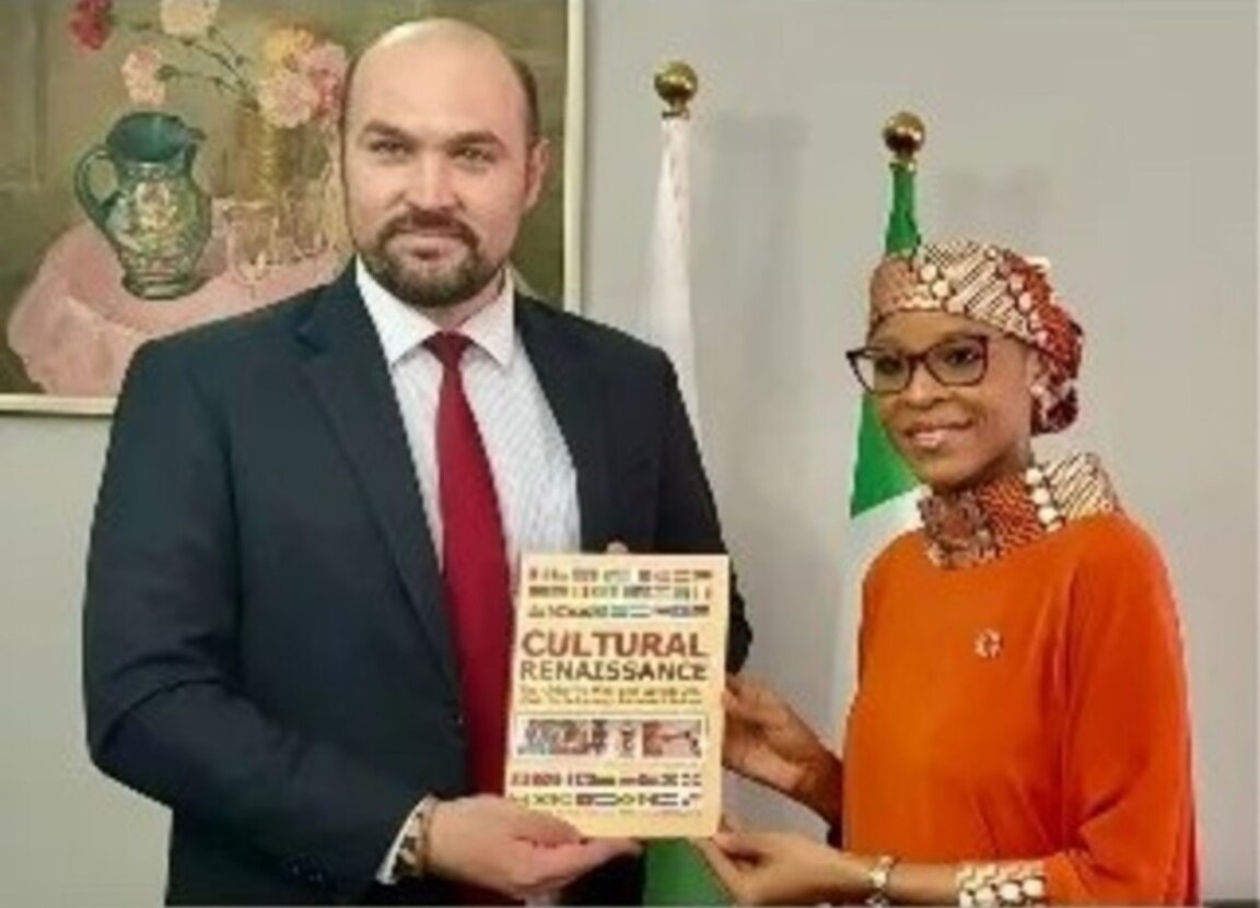 Ambassador Yanko Yordanov with Aisha Adamu Augie