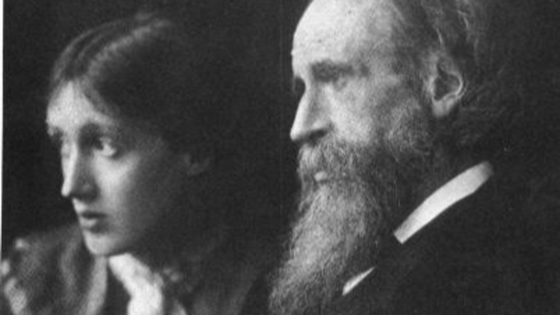 Вирджиния Улф с баща си сър Лесли Стивън