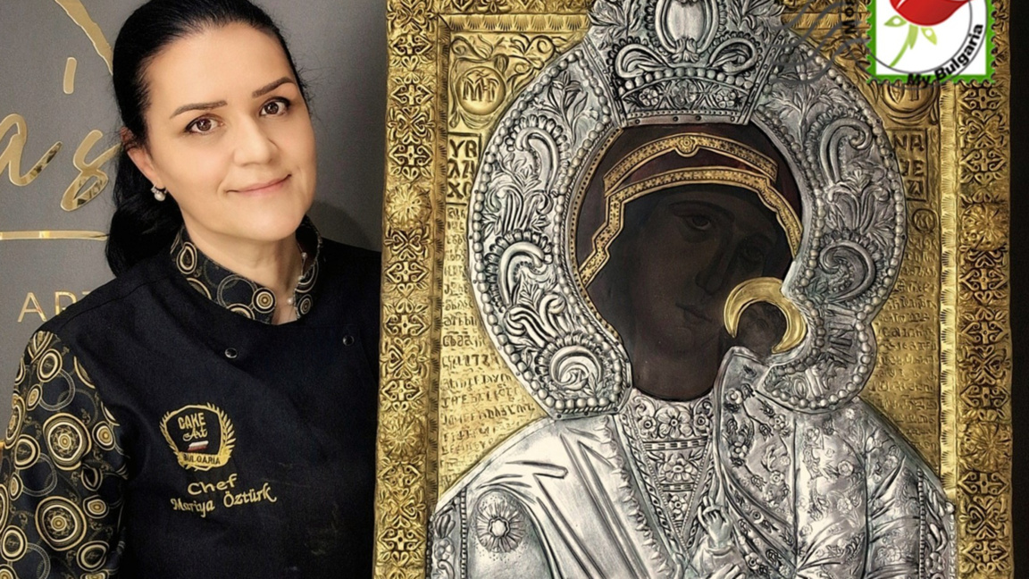 Мария Озтюрк направи от захар иконата на Света Богородица от Бачковския манастир