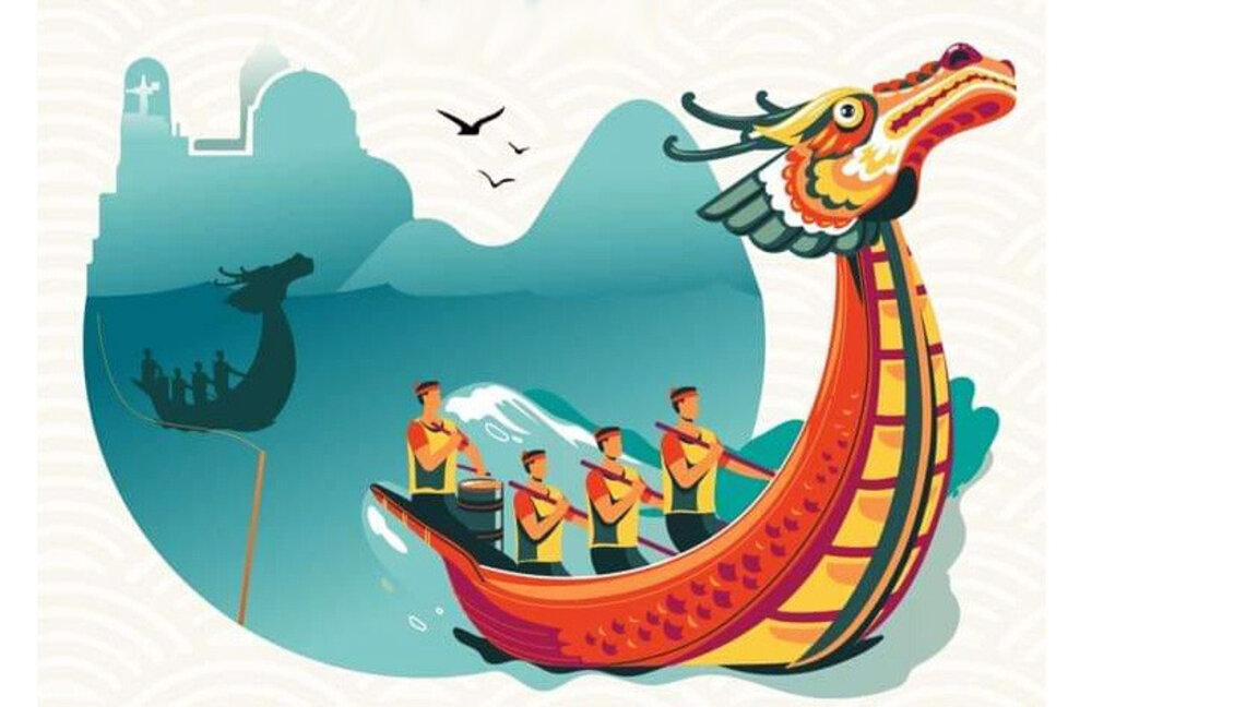 Course de bateaux-dragons sur le lac de Pantcharévo...