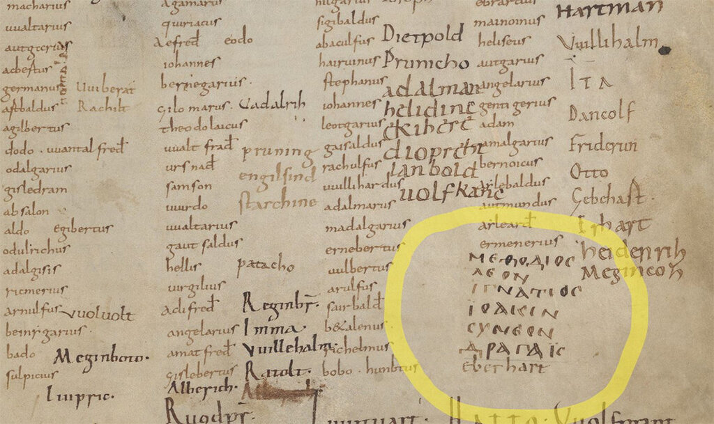 Wer schrieb den Eintrag zu Method im Reichenauer Verbrüderungsbuch?