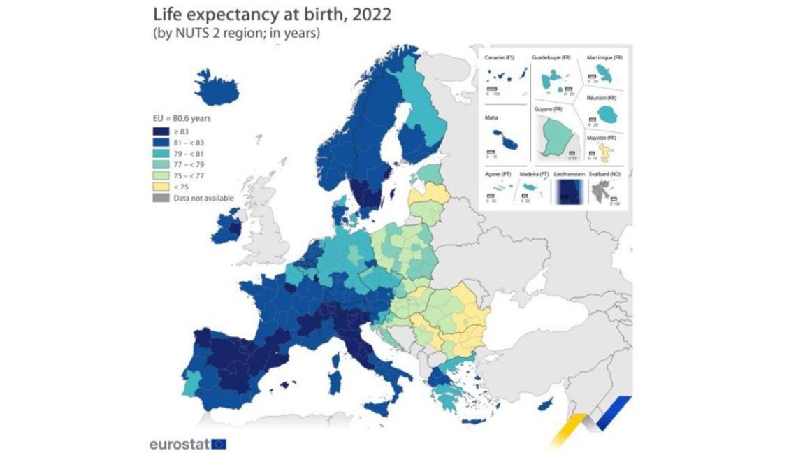 4 des 5 régions de l'UE à l'espérance de vie la plus courte se trouvent en Bulgarie