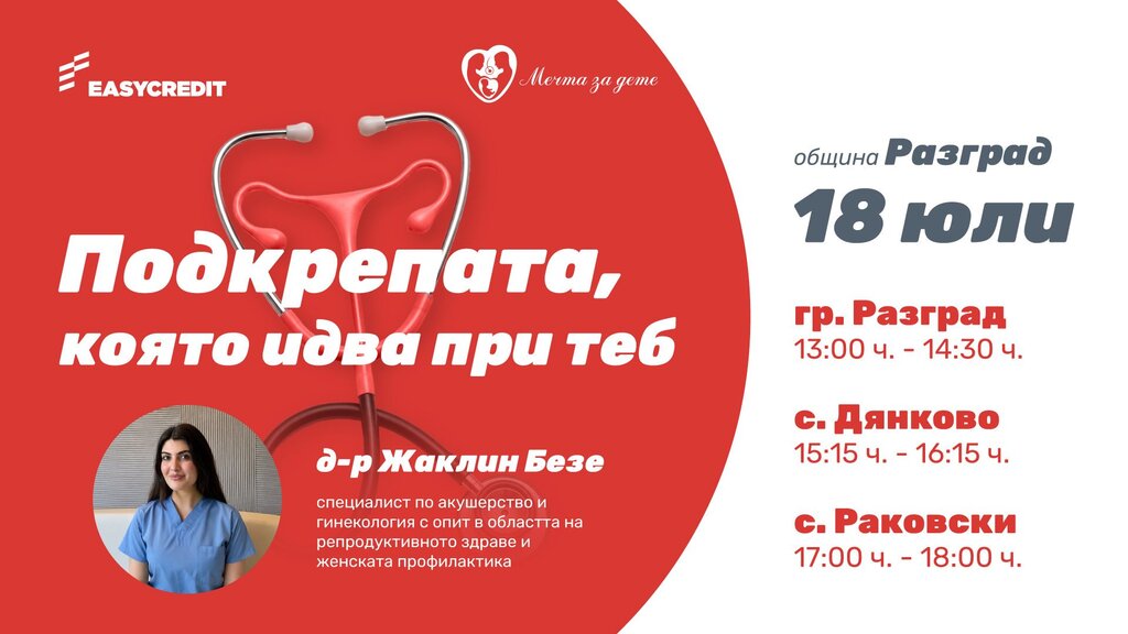 Мобилен кабинет за репродуктивно здраве в Разград