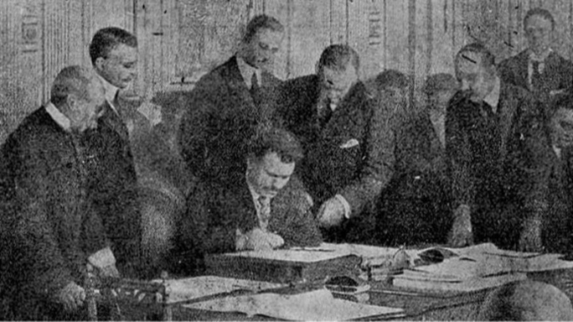 Nënshkrimi i Traktatit të Paqes të Neuilly të vitit 1919