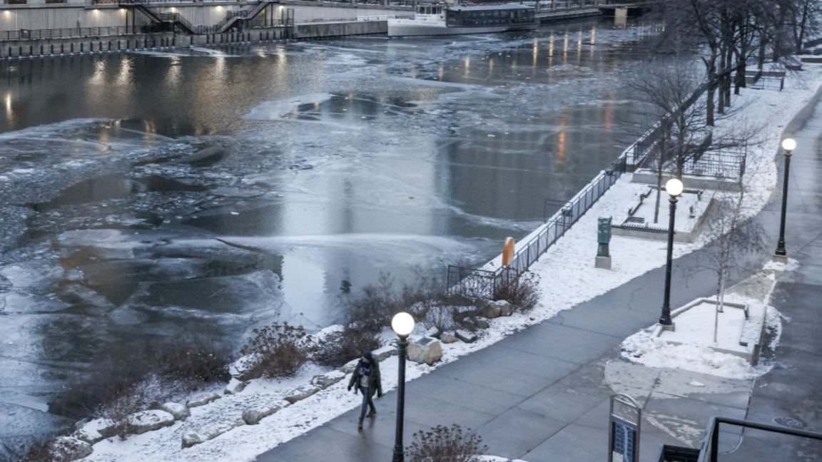 Зима в Чикаго, 17 януари 2024 г.