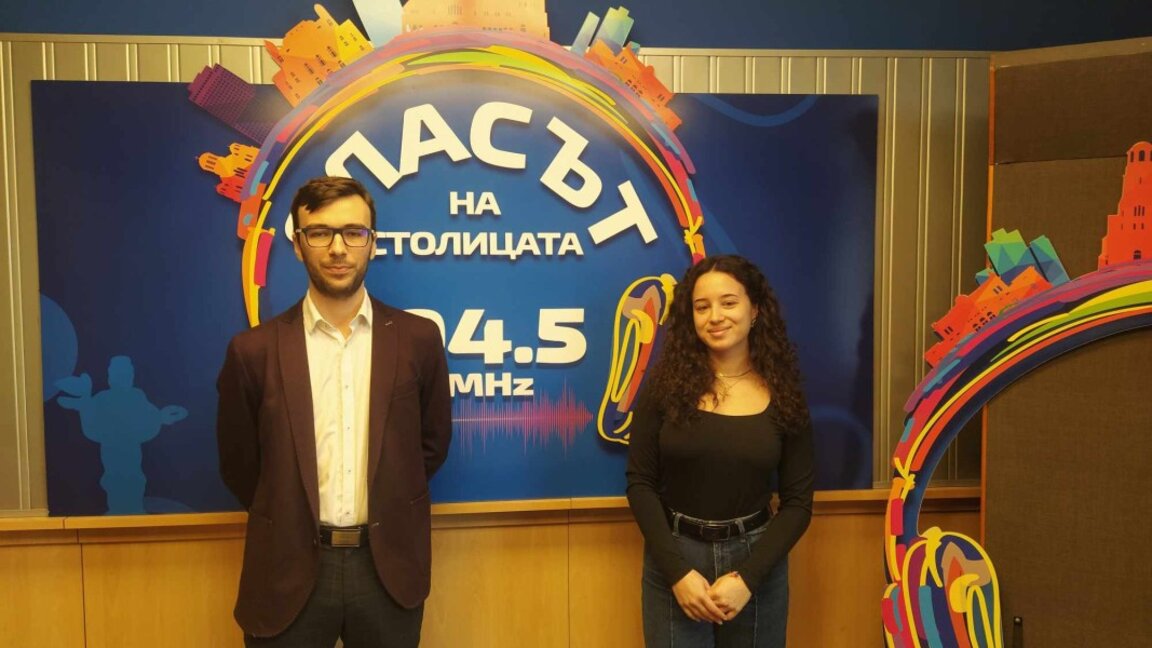 Мирослав Цеков и Александра Александрова от Национален младежки форум