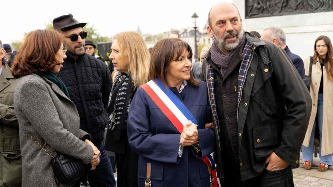 Владимир Явашев, кметицата на Париж Ан Идалго и визуалният артист JR