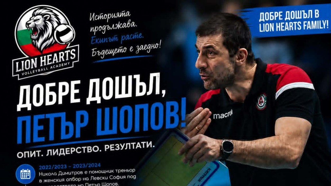 Петър Шопов започна работа в нов клуб