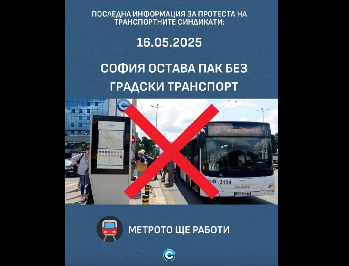 Центърът за градска мобилност: Без автобуси, трамваи и тролеи и утре