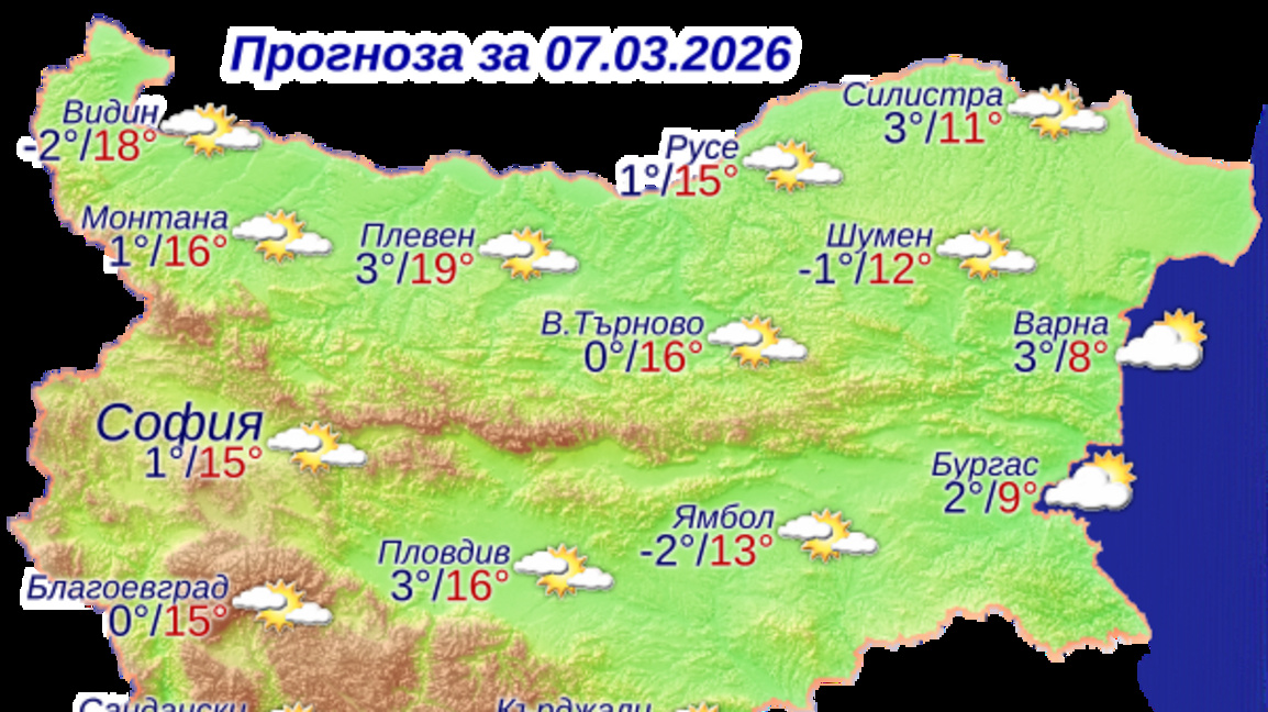 Слънчево време в съботния ден