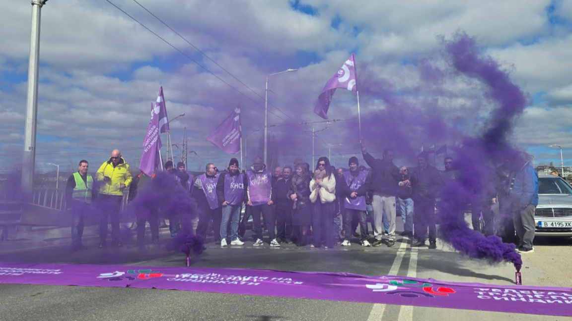 Протест на транспортните работници във Варна