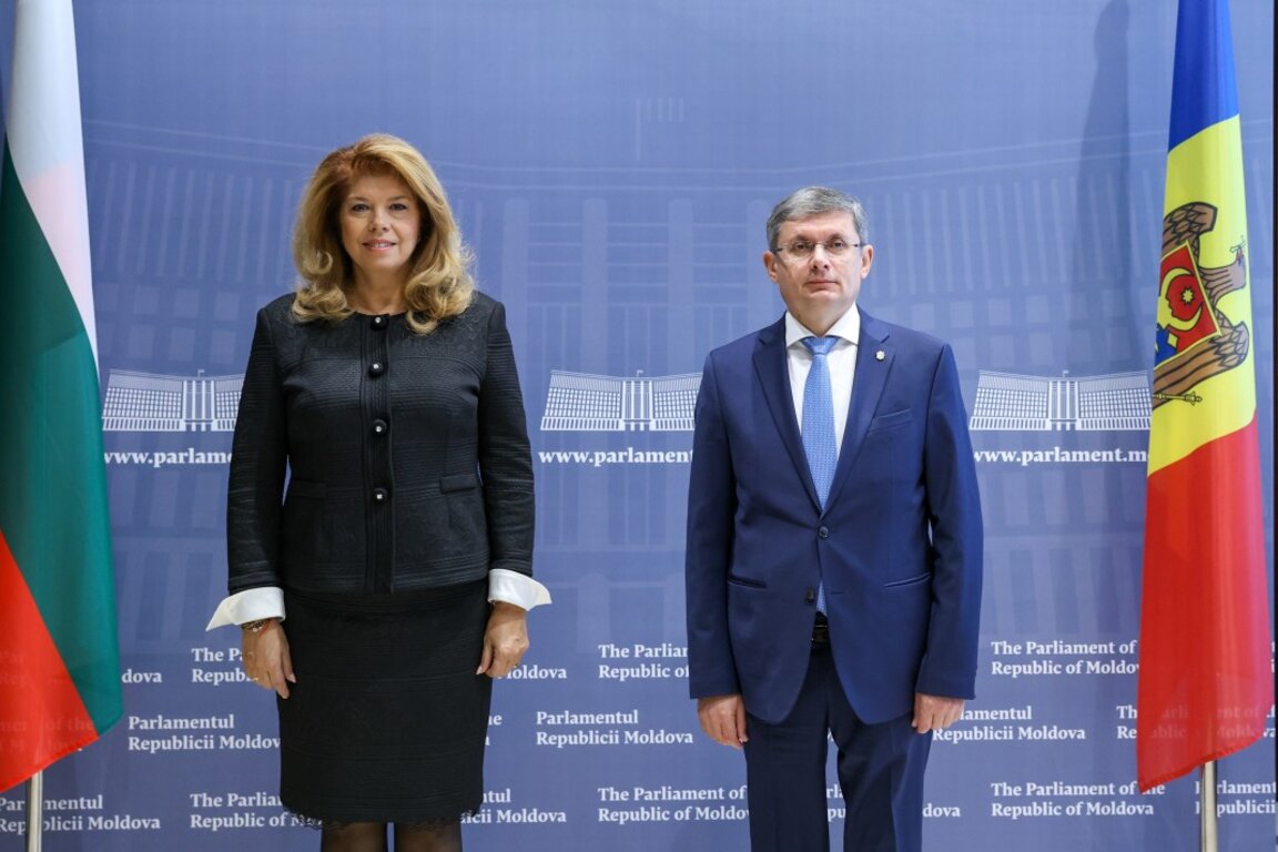 VP Iliana Iotova with Igor Grosu, during her visit to Chisinau, 31 October, 2023.