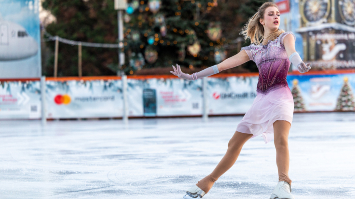 Alexandra Feigin is the Bulgarian star on the ice at the Olympic Games in Italy