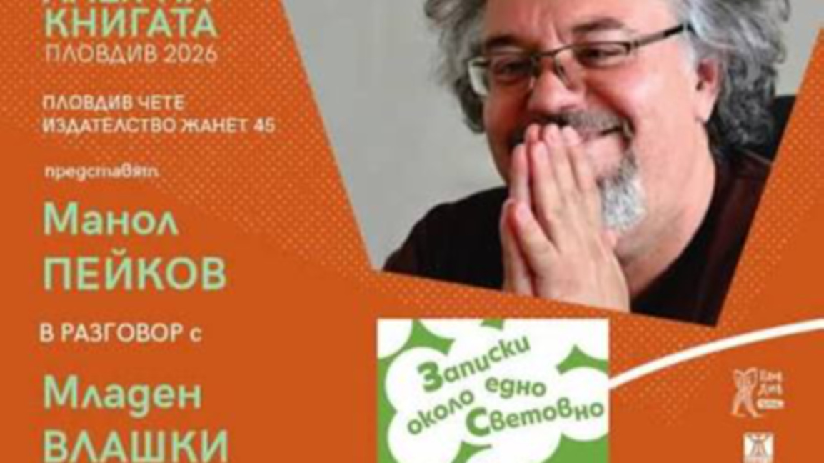 Манол Пейков представя "Записки около едно Световно"