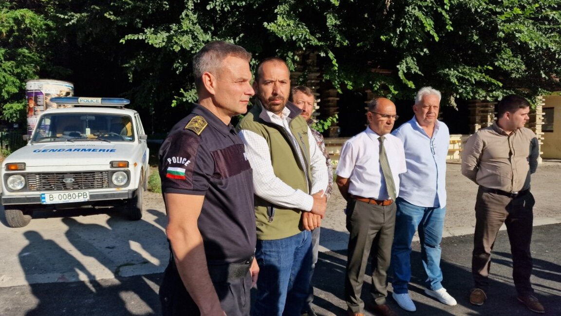 Черен леопард броди на платото