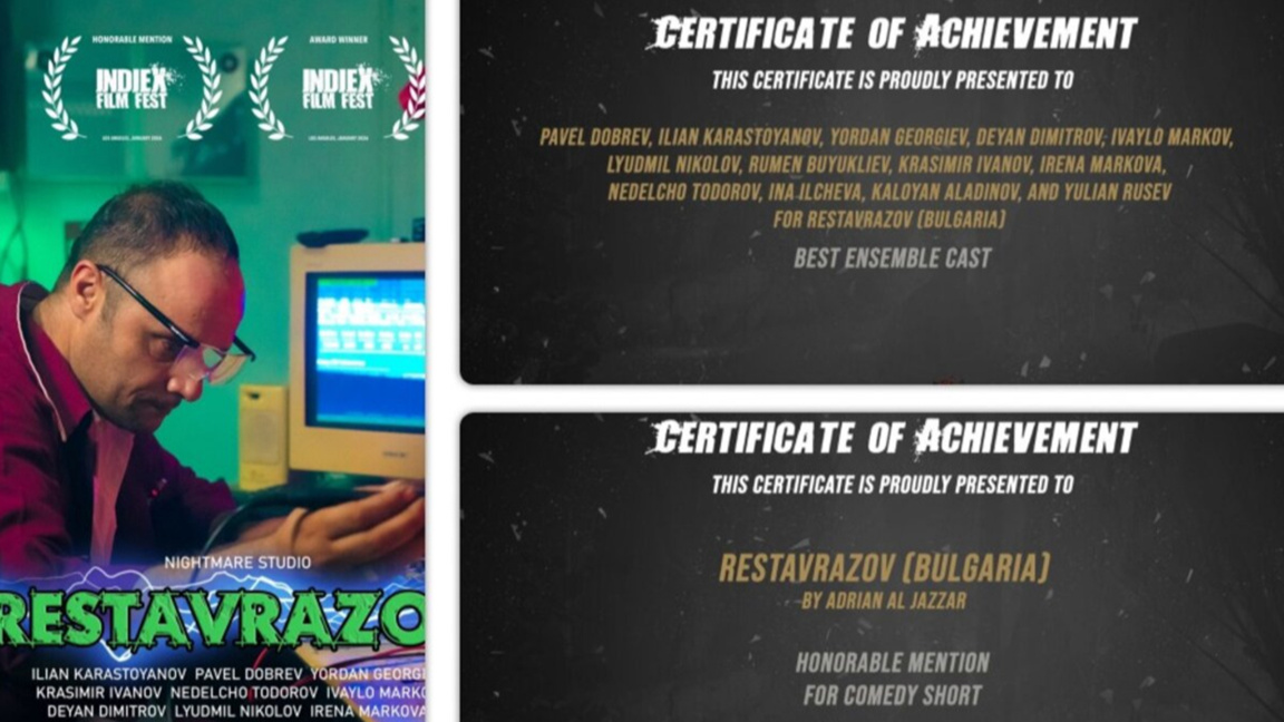 Bulgarian comedy receives award at IndieX Film Festival in Hollywood