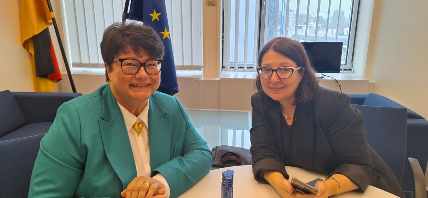 Забине Ферхайен и Ирина Недева 8 юли 2025, Страсбург, ЕП