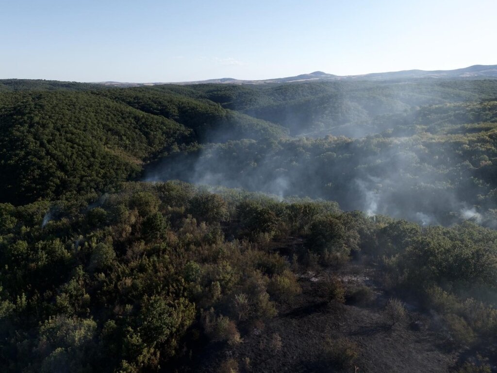 Пожарът в землището на село Устрем е потушен, дежурни екипи остават на място