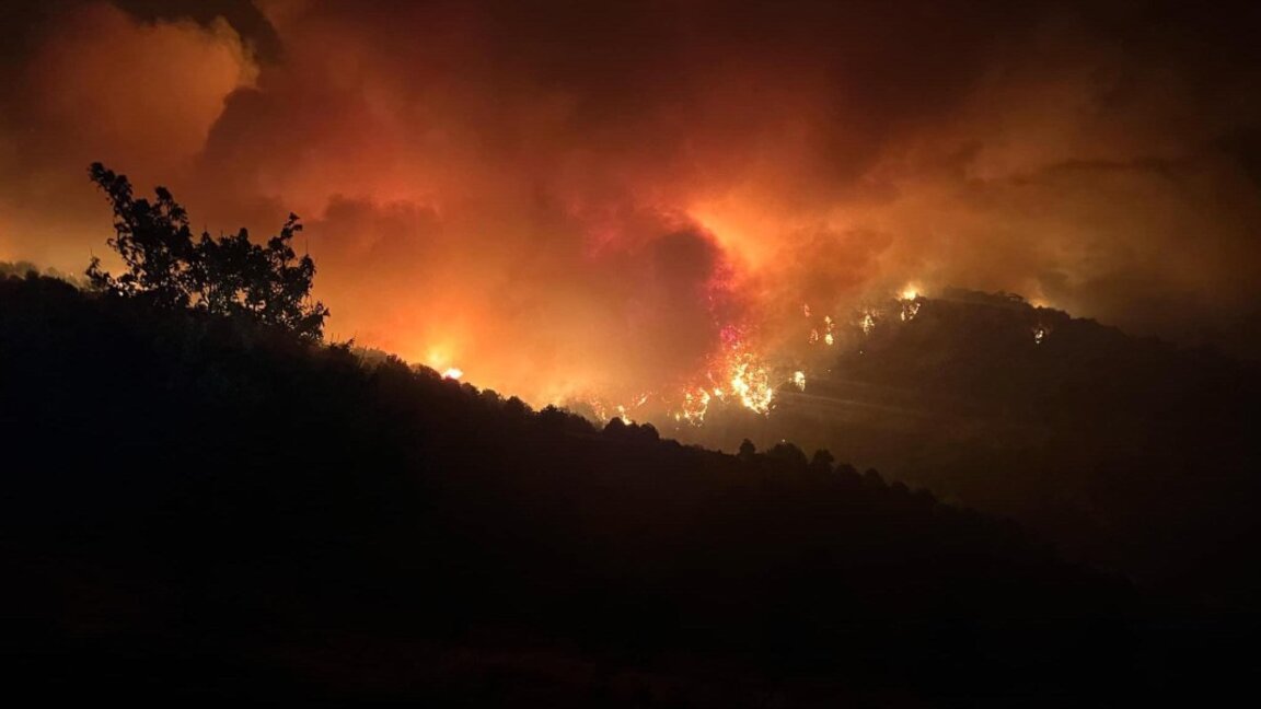 В Пирин огнената стихия превзе над 50 000 декара