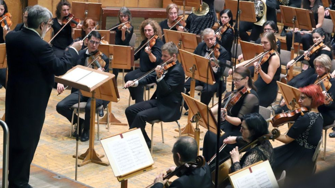 The Symphony Orchestra of the BNR with conductor Konstantin Ilievsky