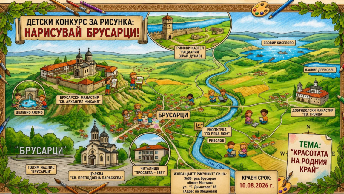 Конкурс за рисунка обявява Община Брусарци