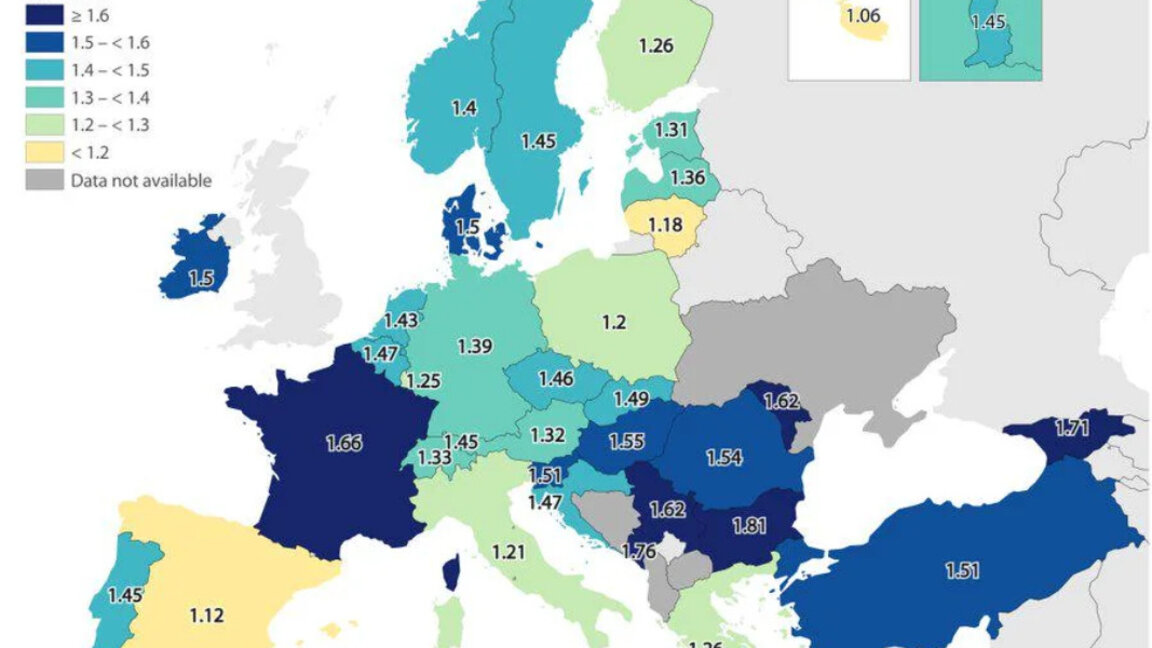 Бугарска са највишом стопом фертилитета у ЕУ у 2023. години