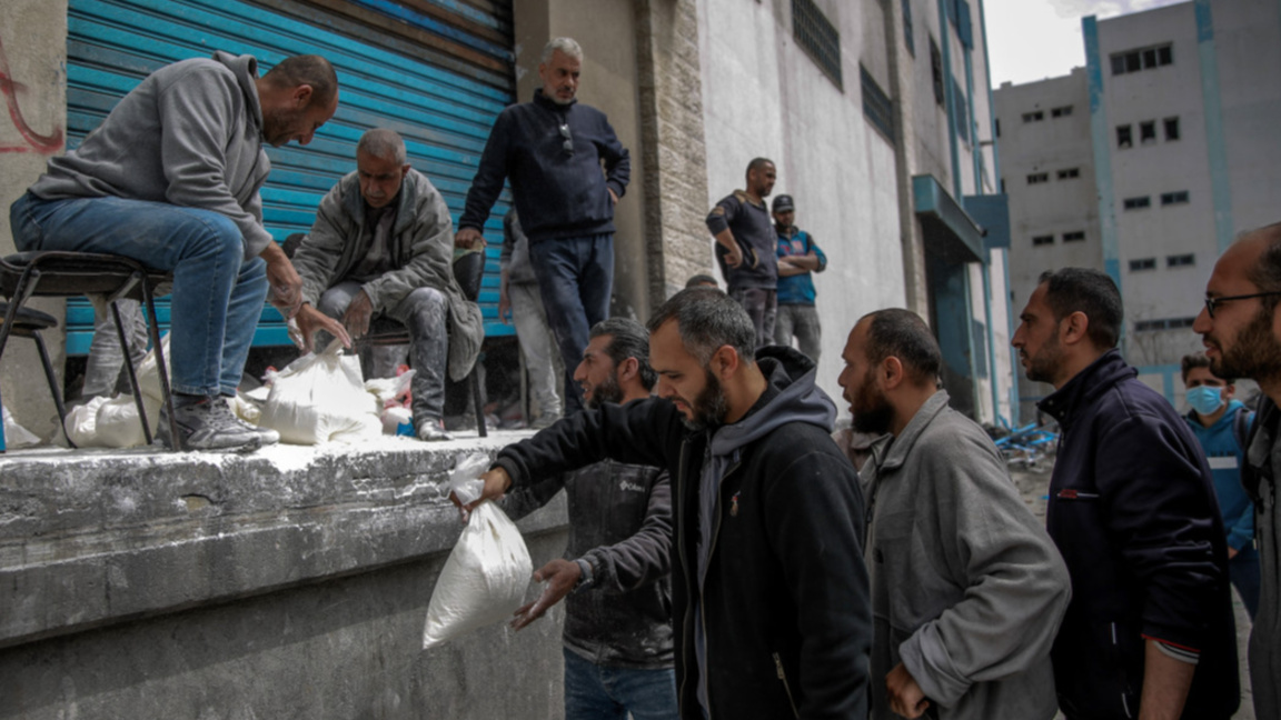 Опашка за хуманитарна помощ в Газа, 17 март 2024 г.