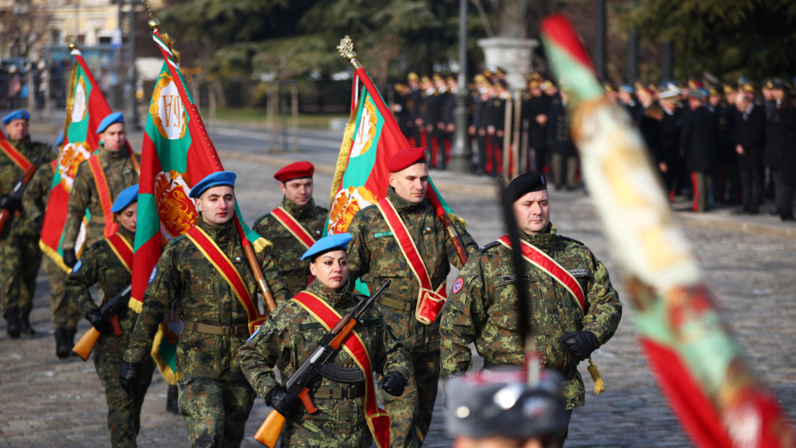 Epiphany blessing held for Bulgarian army military colours