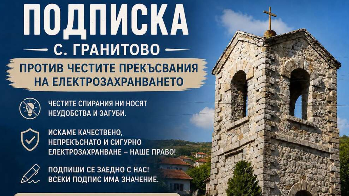 Плакат за пописката в село Гранитово