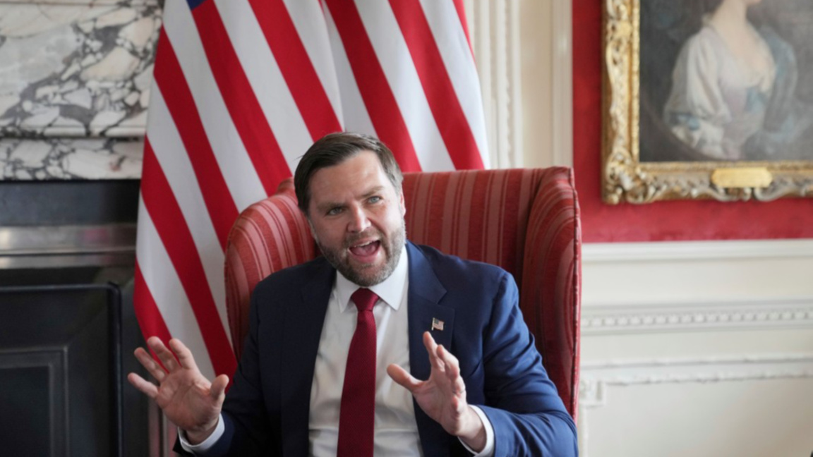 Вицепрезидентът на САЩ Джей Ди Ванс.