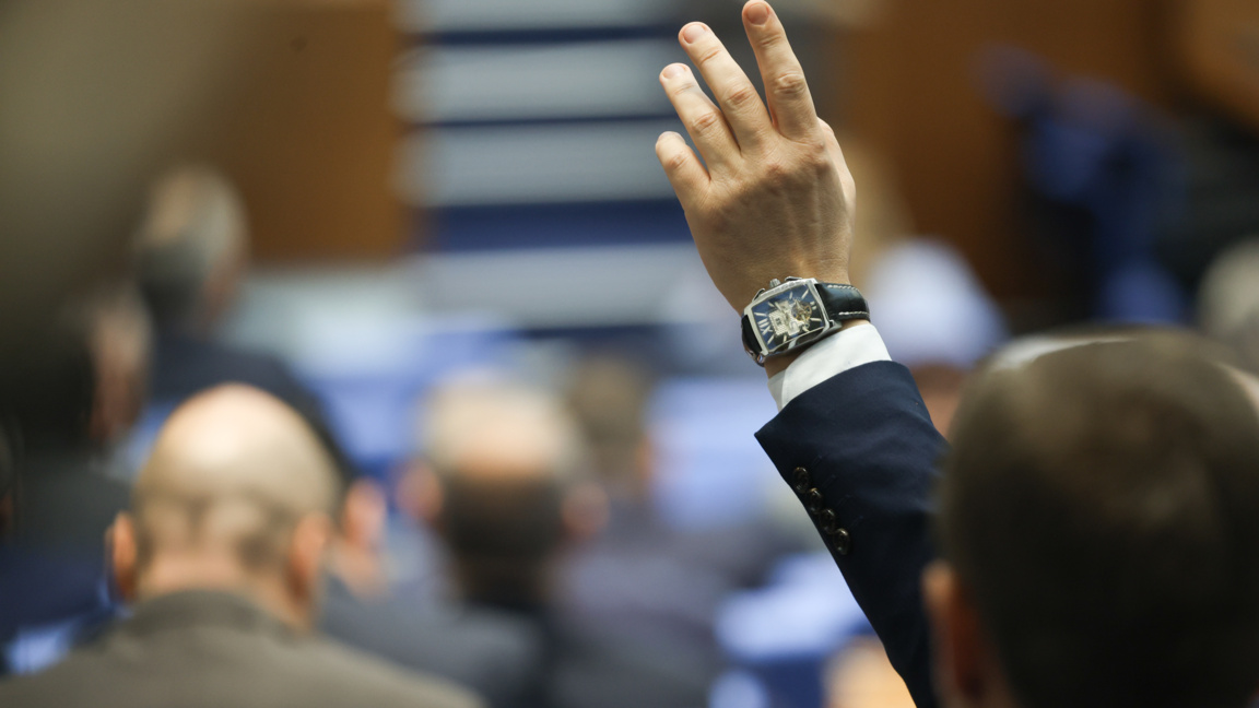 Служебният заместник-министър на правосъдието Андрей Георгиев дава пресконференция след заседание на Министерския съвет - 11 март 2026 г.