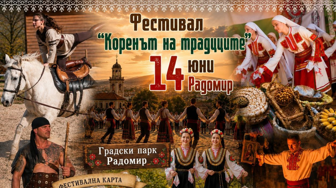 Фестивалът "Коренът на традициите" в Радомир ще събере над 300 участници