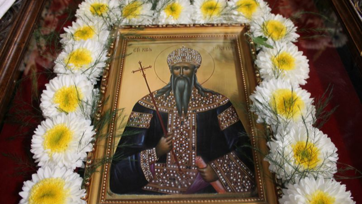 Св. крал Стефан Милутин, икона от митрополитската катедрала "Св. Неделя" в София