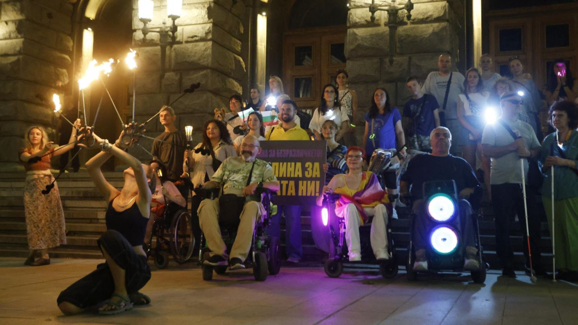 Wheelchair users, blind people protest over accessibility in Sofia