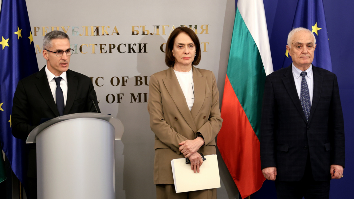 Андрей Гюров, Надежда Нейнски и Атанас Запрянов - брифинг след Съвет за сигурност