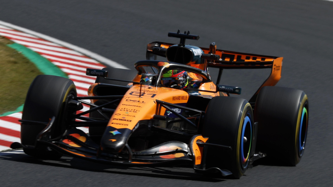 Оскар Пиастри бе най-бърз във втората тренировка в Япония.