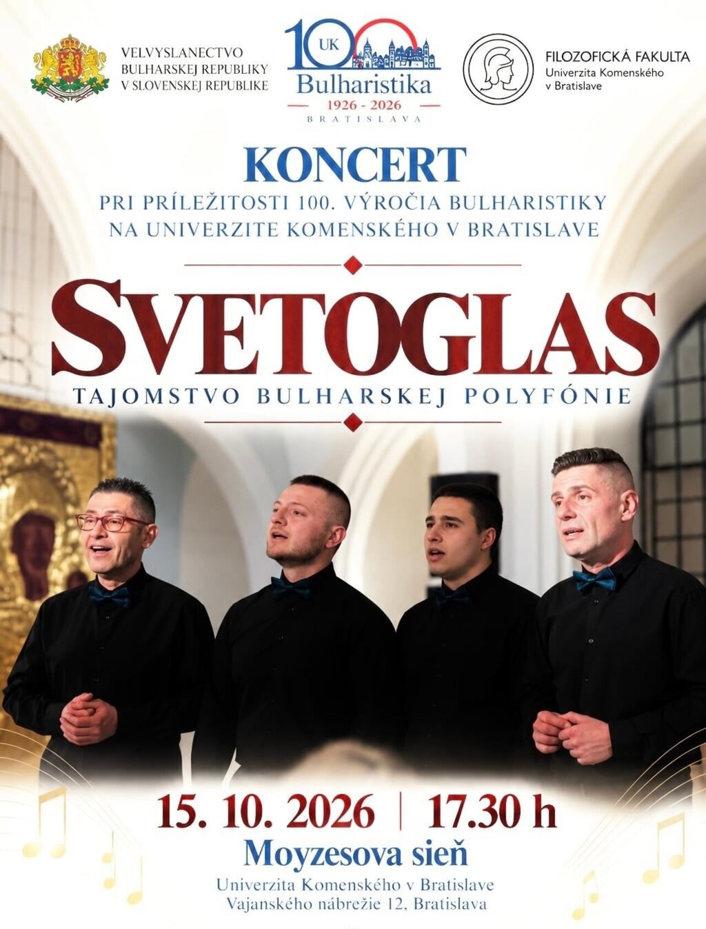 Koncert i kuartetit “Svetogllas” – në nder të 100-vjetorit të studimeve bullgaristike në Sllovaki