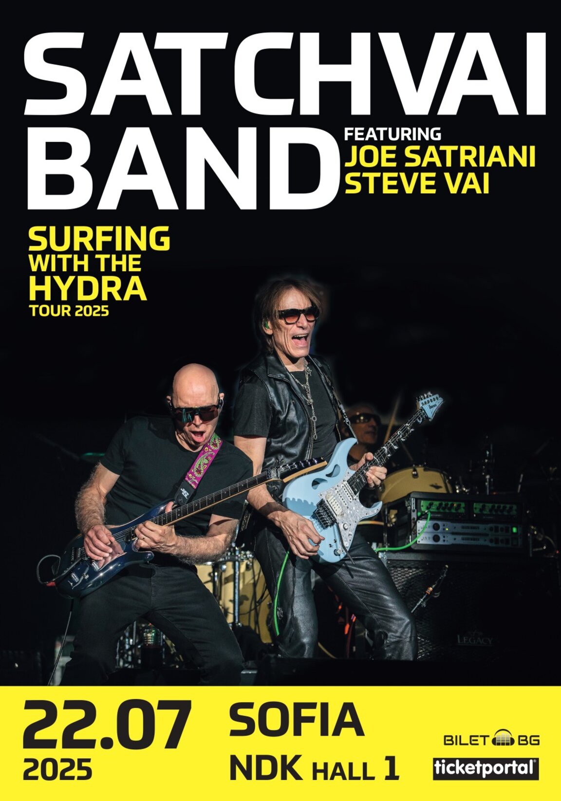 Joe Satriani and Steve Vai to play in Sofia in 2025