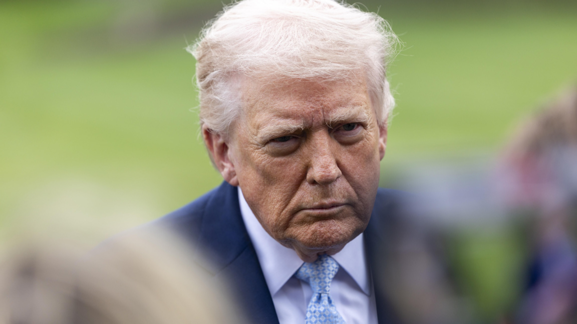 Американският президент Доналд Тръмп пред репортери